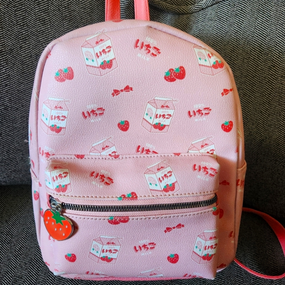 HOT TOPIC Strawberry Milk, Leather Kawaii, BackPack